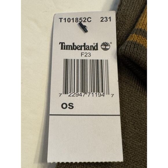 Timberland Men’s Logo Jacquard Scarf Hat Set brown NWT - Picture 5 of 7